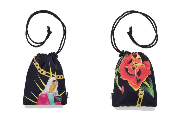 PORTER and WACKO MARIA Emblazon Vibrant Graphics on Shoulder Pouch