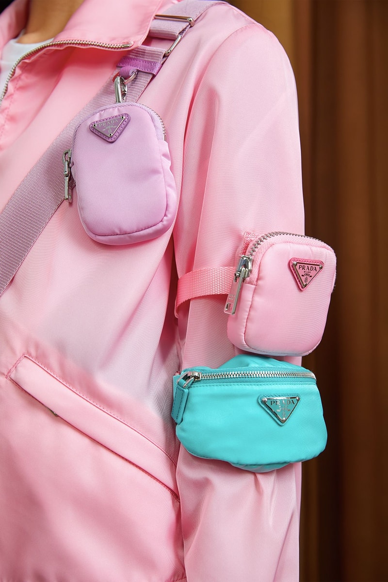 Prada Chinese Valentine's Day Collection Bucket Hats Nylon Re-Edition Bag Miuccia Prada Mens Womens Exclusive Lookbooks Pastel Colors Summer Essentials