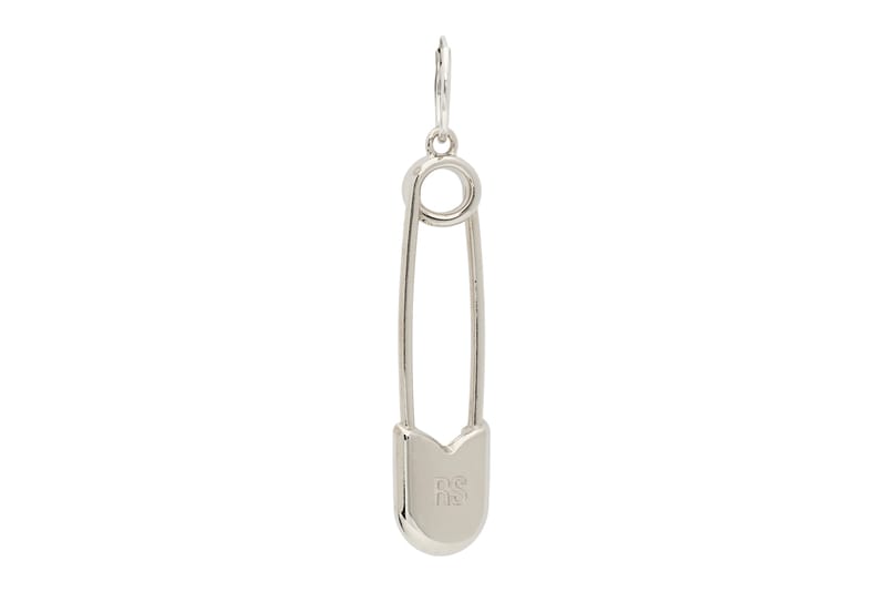 Raf Simons Crafts Silver Safety Pin Earrings