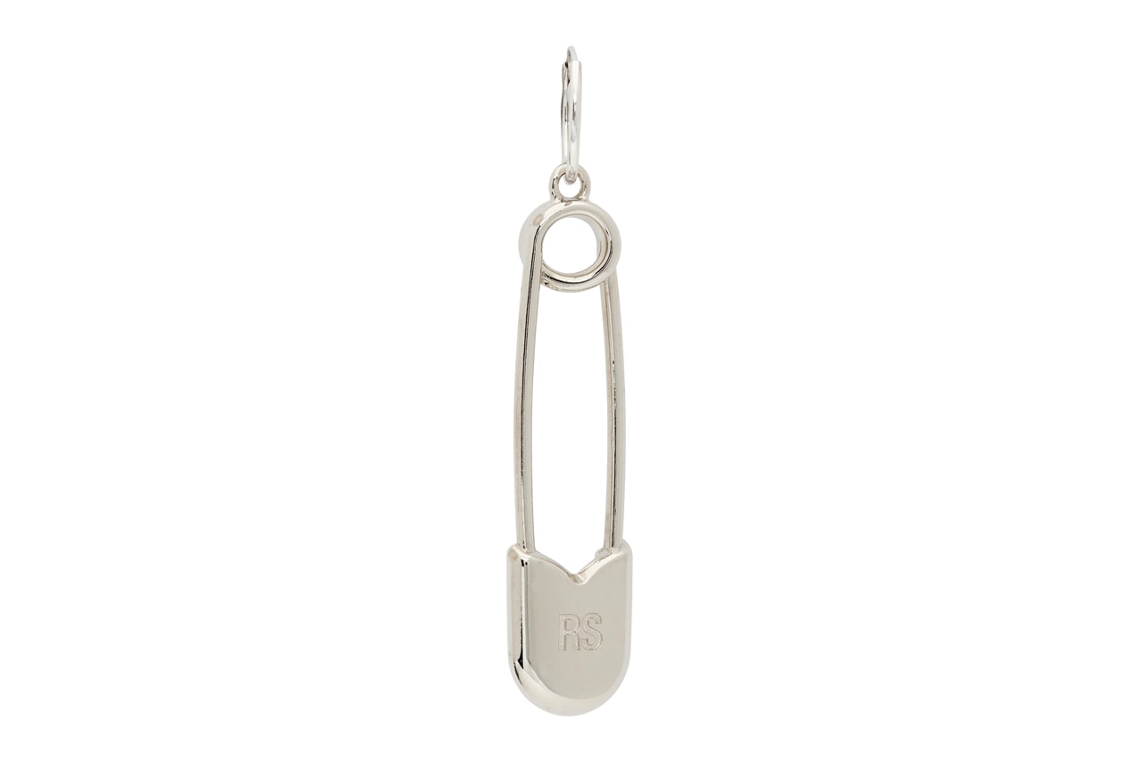 Raf Simons Silver Safety Pin Earring menswear streetwear spring summer 2020 collection ss20 accessories 