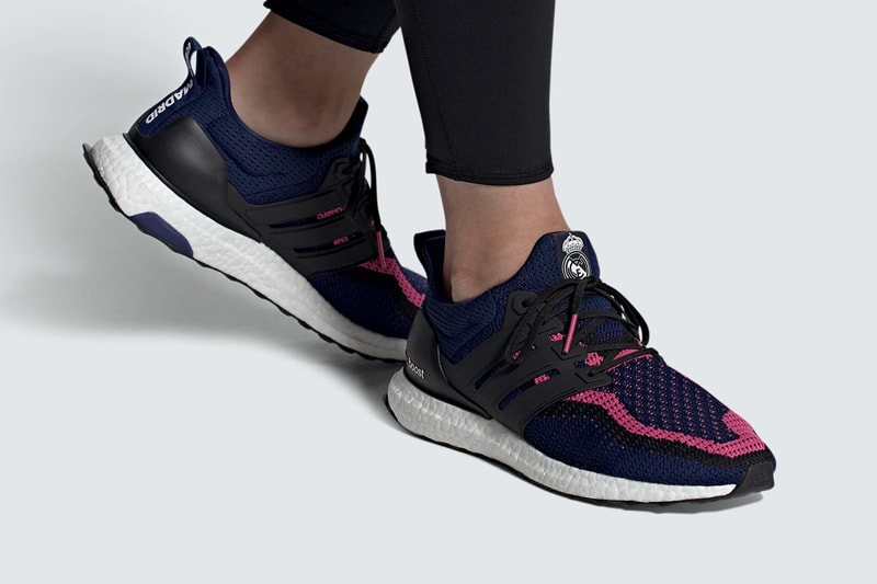 real madrid football soccer club team adidas running ultraboost dna dark blue core black spring pink FZ3623 official release date info photos price store list buying guide