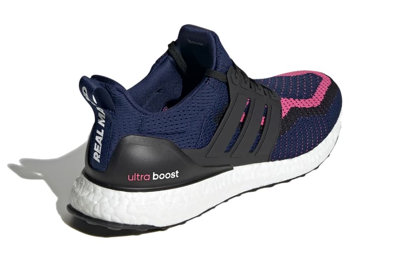 real madrid football soccer club team adidas running ultraboost dna dark blue core black spring pink FZ3623 official release date info photos price store list buying guide