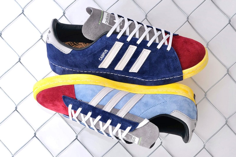 recouture mita sneakers adidas consortium campus 80s suede navy yellow light blue grey red official release date info photos price store list buying guide