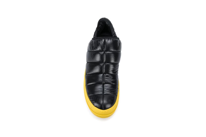 Rick Owens drkshdw quilted color block sneakers black yellow rubber sole info release Farfetch how much where to cop