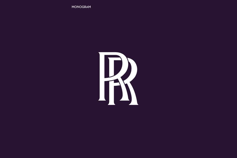 Pentagram Updates Rolls-Royce Brand Identity logo monogram spirit of ecstasy car print design