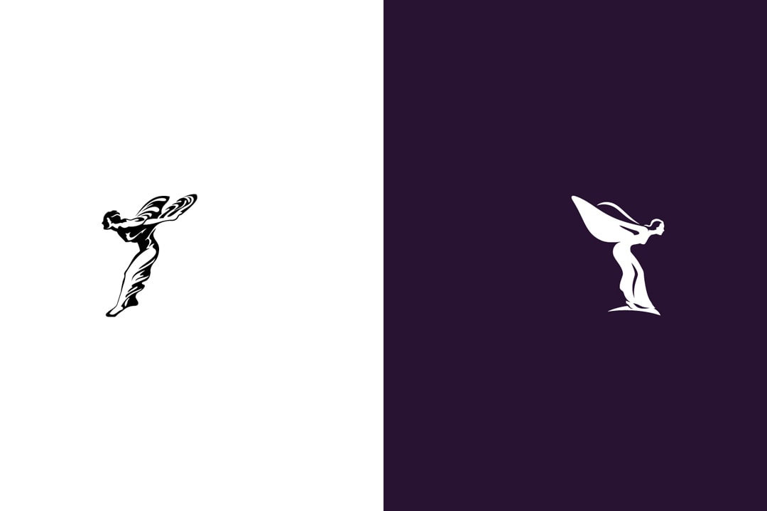 Pentagram Updates Rolls-Royce Brand Identity logo monogram spirit of ecstasy car print design