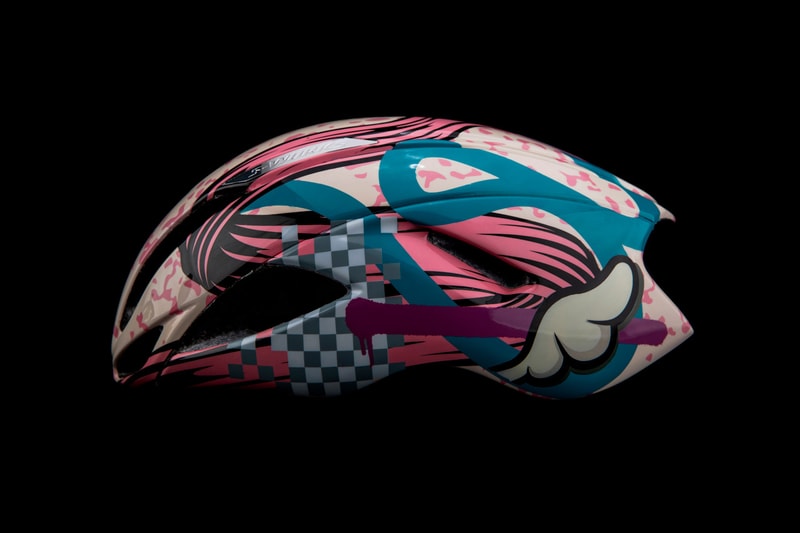 D*Face and Romance Charity Cycling Helmet Release artwork fighter pilots chequered flags comic books bike paint