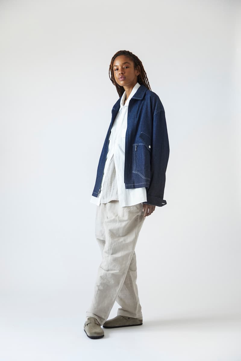 s.k. manor hill Spring/Summer 2021 Lookbook collection linen cotton trousers shirts accessories bags lanyards bucket hats organic white beige indigo orange