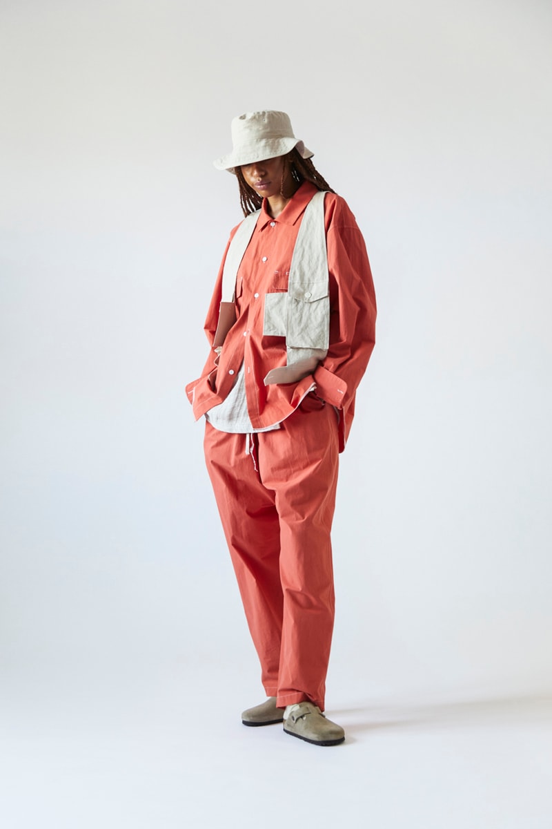 s.k. manor hill Spring/Summer 2021 Lookbook collection linen cotton trousers shirts accessories bags lanyards bucket hats organic white beige indigo orange