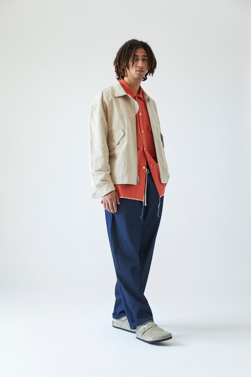 s.k. manor hill Spring/Summer 2021 Lookbook collection linen cotton trousers shirts accessories bags lanyards bucket hats organic white beige indigo orange