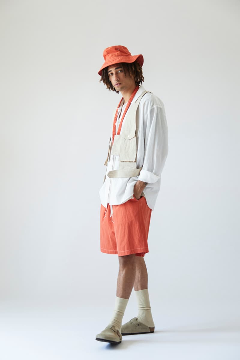 s.k. manor hill Spring/Summer 2021 Lookbook collection linen cotton trousers shirts accessories bags lanyards bucket hats organic white beige indigo orange