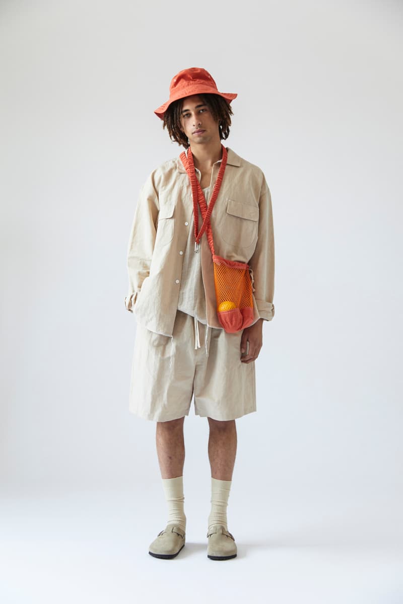 s.k. manor hill Spring/Summer 2021 Lookbook collection linen cotton trousers shirts accessories bags lanyards bucket hats organic white beige indigo orange