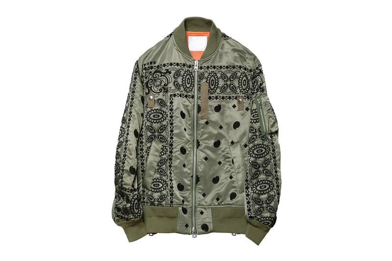sacai Dover Street Market exclusive embroidered MA-1 flight jacket release outerwear bombers ma-1 military jackets