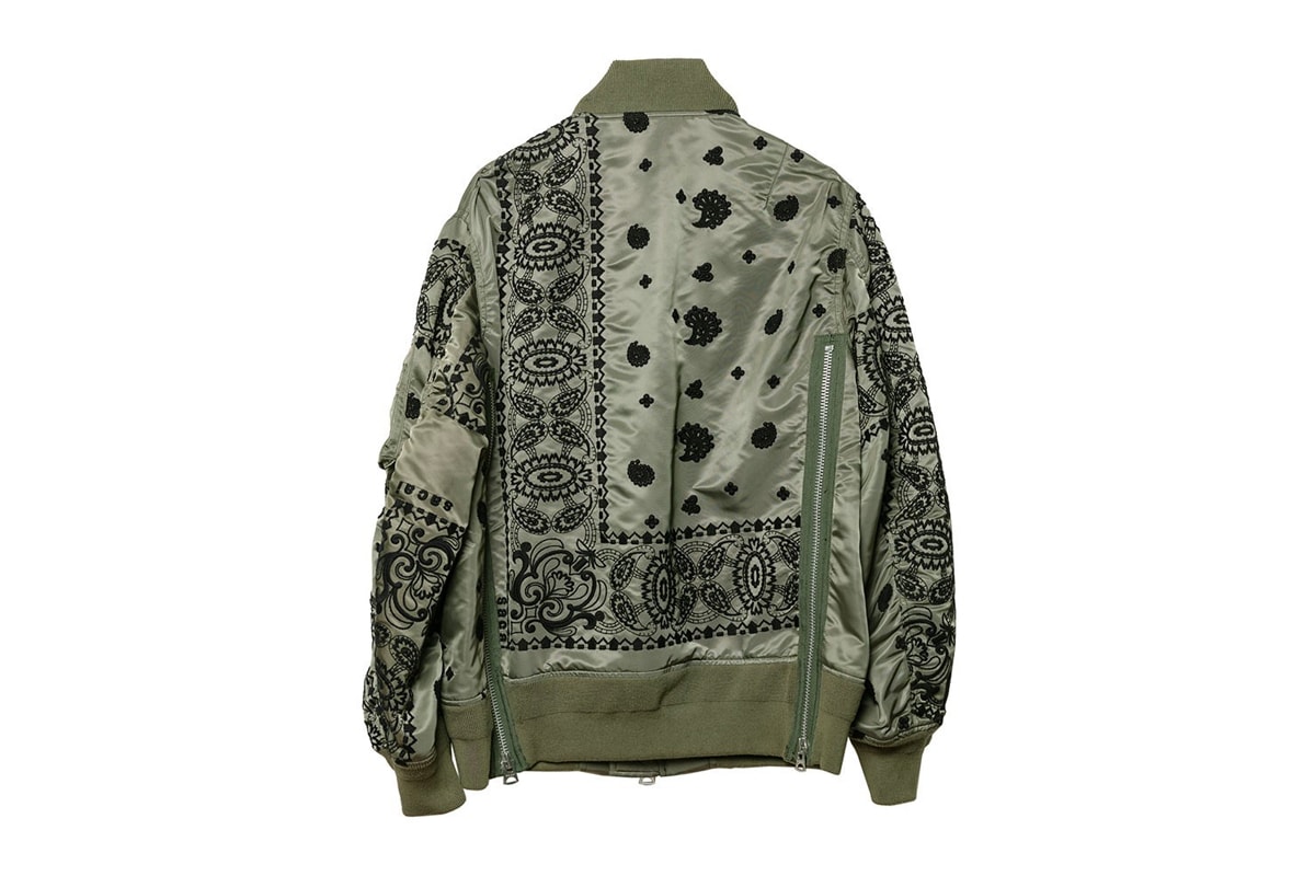sacai Dover Street Market exclusive embroidered MA-1 flight jacket release outerwear bombers ma-1 military jackets 