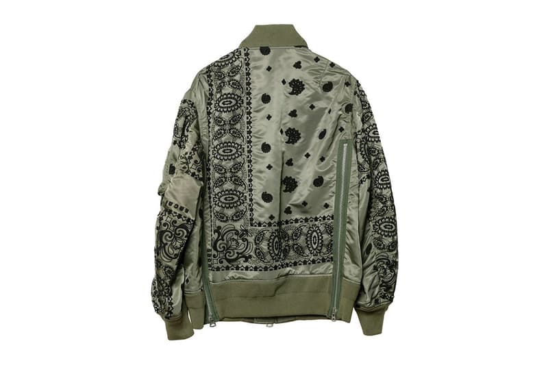 sacai Dover Street Market exclusive embroidered MA-1 flight jacket release outerwear bombers ma-1 military jackets