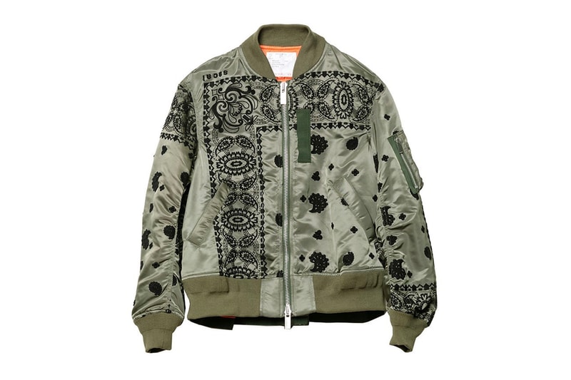 sacai Dover Street Market exclusive embroidered MA-1 flight jacket release outerwear bombers ma-1 military jackets 