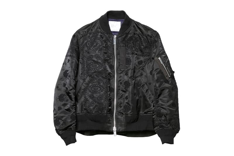 sacai Dover Street Market exclusive embroidered MA-1 flight jacket release outerwear bombers ma-1 military jackets