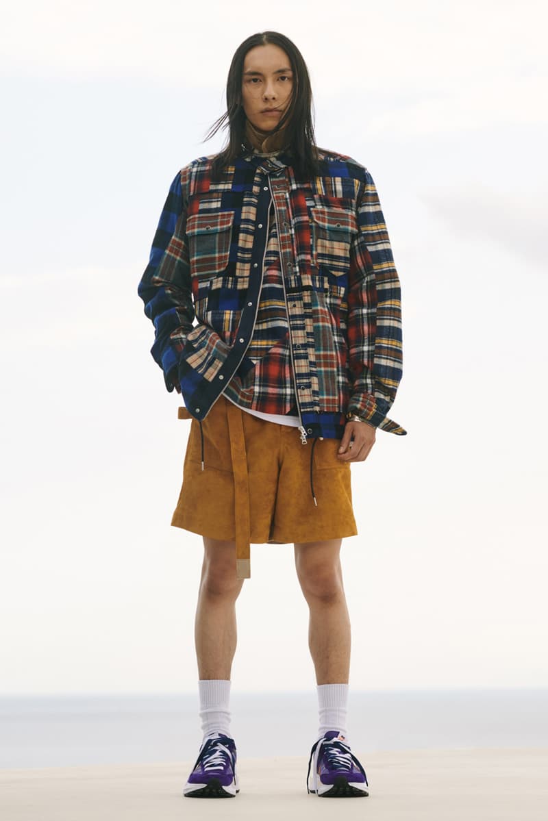 sacai Spring/Summer 2021 Collection Lookbook, Nike collaboration sneaker blazer low daybreak vaporwaffle tour shoe footwear menswear resort ss21 Love Over Rules release date