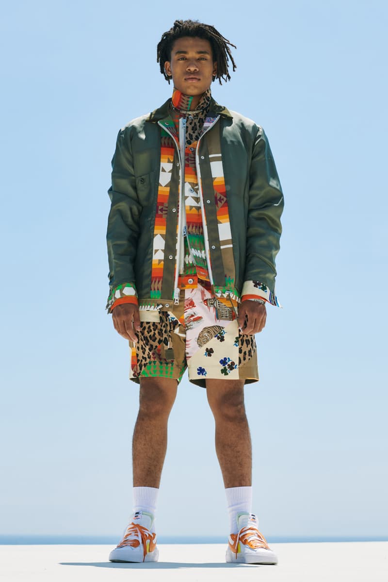 sacai Spring/Summer 2021 Collection Lookbook, Nike collaboration sneaker blazer low daybreak vaporwaffle tour shoe footwear menswear resort ss21 Love Over Rules release date