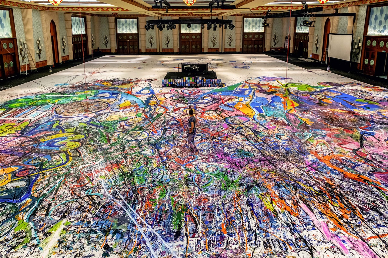 worlds largest canvas painting dubai humanity inspired charity sacha jafri