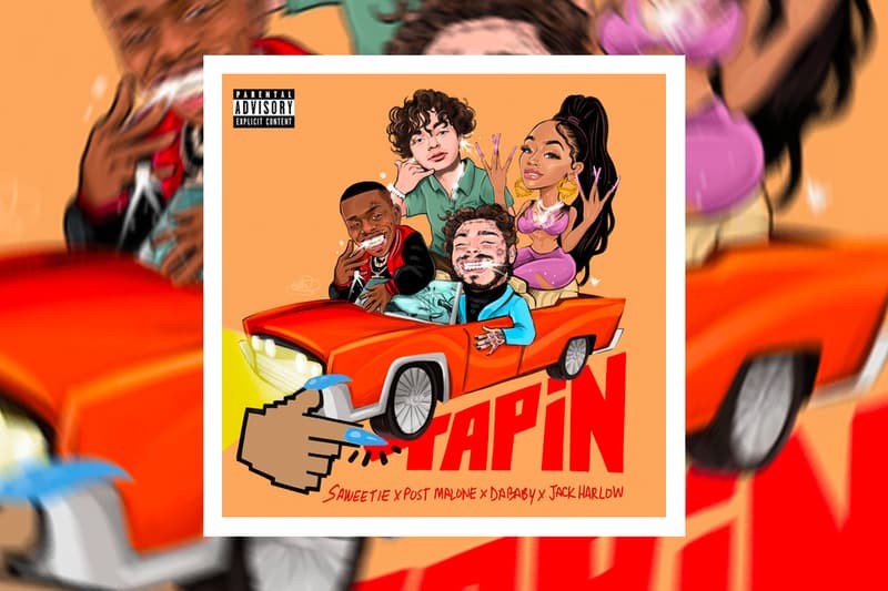 Saweetie Post Malone DaBaby Jack Harlow Tap In Remix Single Stream icy girl pretty bitch music Listen Spotify Apple Music