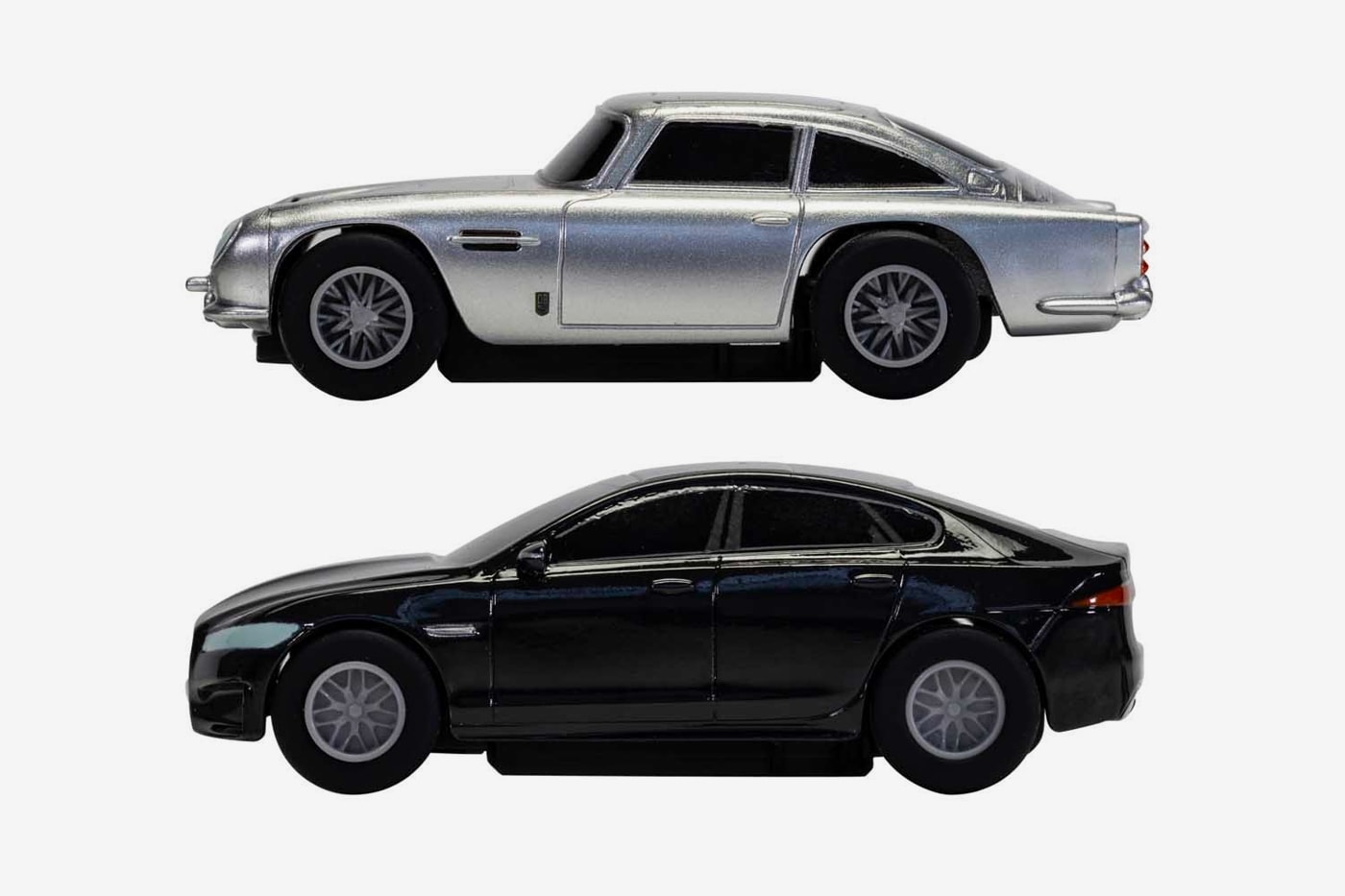Race the Aston Martin DB5 and Jaguar XF in Scalextric's 'No Time to Die' Slot Car Set  slot car toy racing 