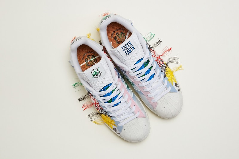 Sean Wotherspoon x adidas Originals SUPEREARTH Superstar Vegan Sneaker Official First Look Release Information Drop Date Hype Footwear Collaboration SW Shell Toe Three Stripes Flowers