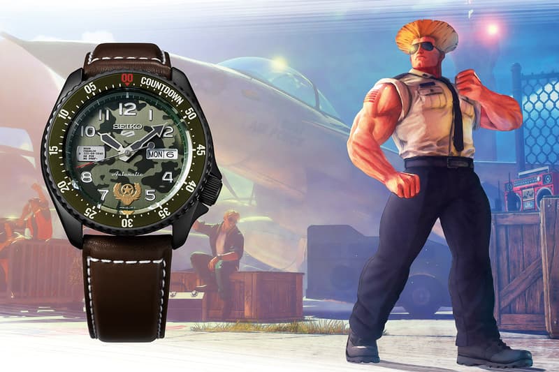 seiko 5 sports street fighter v yu Ken Chun-Li Guile Zangief Blanka release watch collection when is it available where to cop
