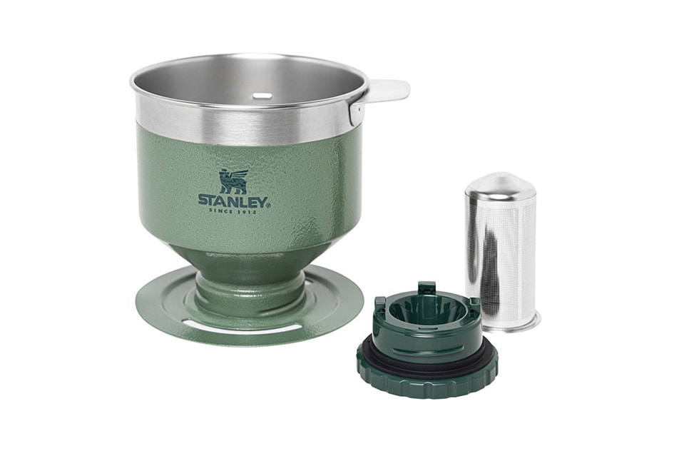 Stanley Paperless Pour Over Coffee Dripper camping outdoors Hammertone Green steel thermos coffee