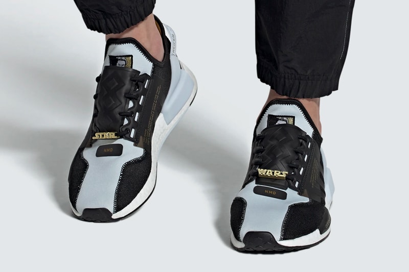 star wars adidas originals nmd r1 v2 lando calrissian FX9300 sky tint core black gold metallic official release date info photos price store list buying guide