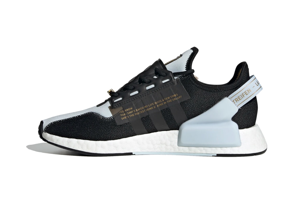 star wars adidas originals nmd r1 v2 lando calrissian FX9300 sky tint core black gold metallic official release date info photos price store list buying guide