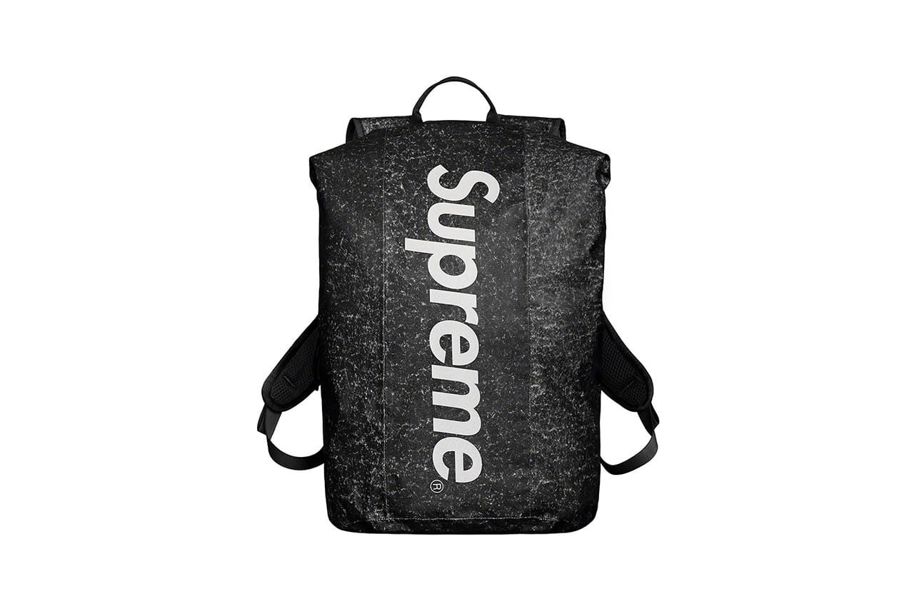 black and white supreme bag