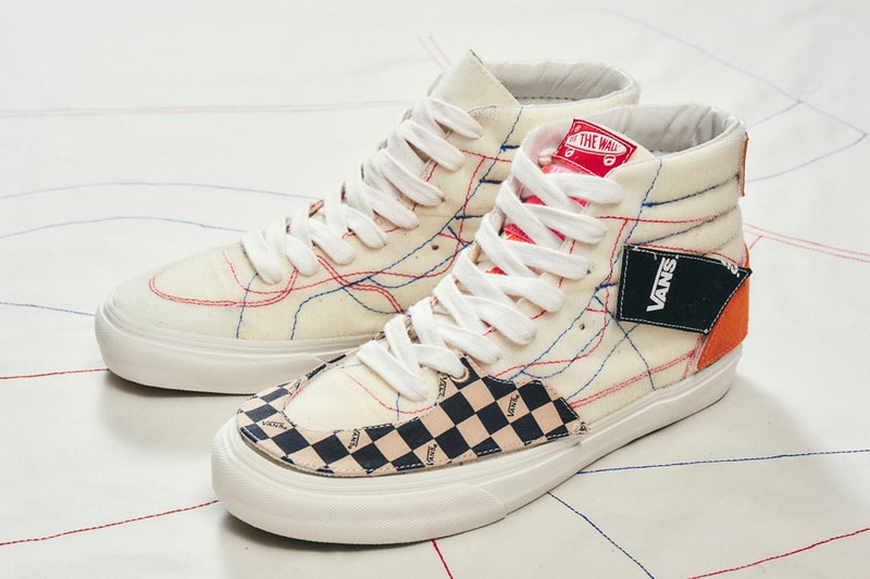 taka hayashi vault by vans diy pack sk8 hi old skool patches velcro white red blue official release date info photos price store list buying guide