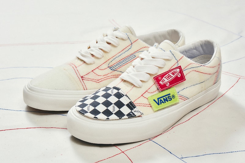 taka hayashi vault by vans diy pack sk8 hi old skool patches velcro white red blue official release date info photos price store list buying guide