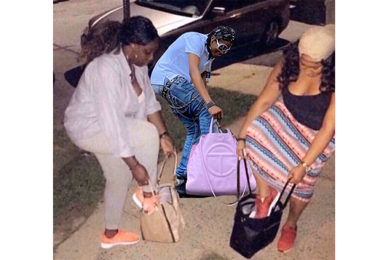 telfar clemens bag security program shopping bag purse large small medium sell out resell instagram tiktok twitter presale pre order pre sale 
