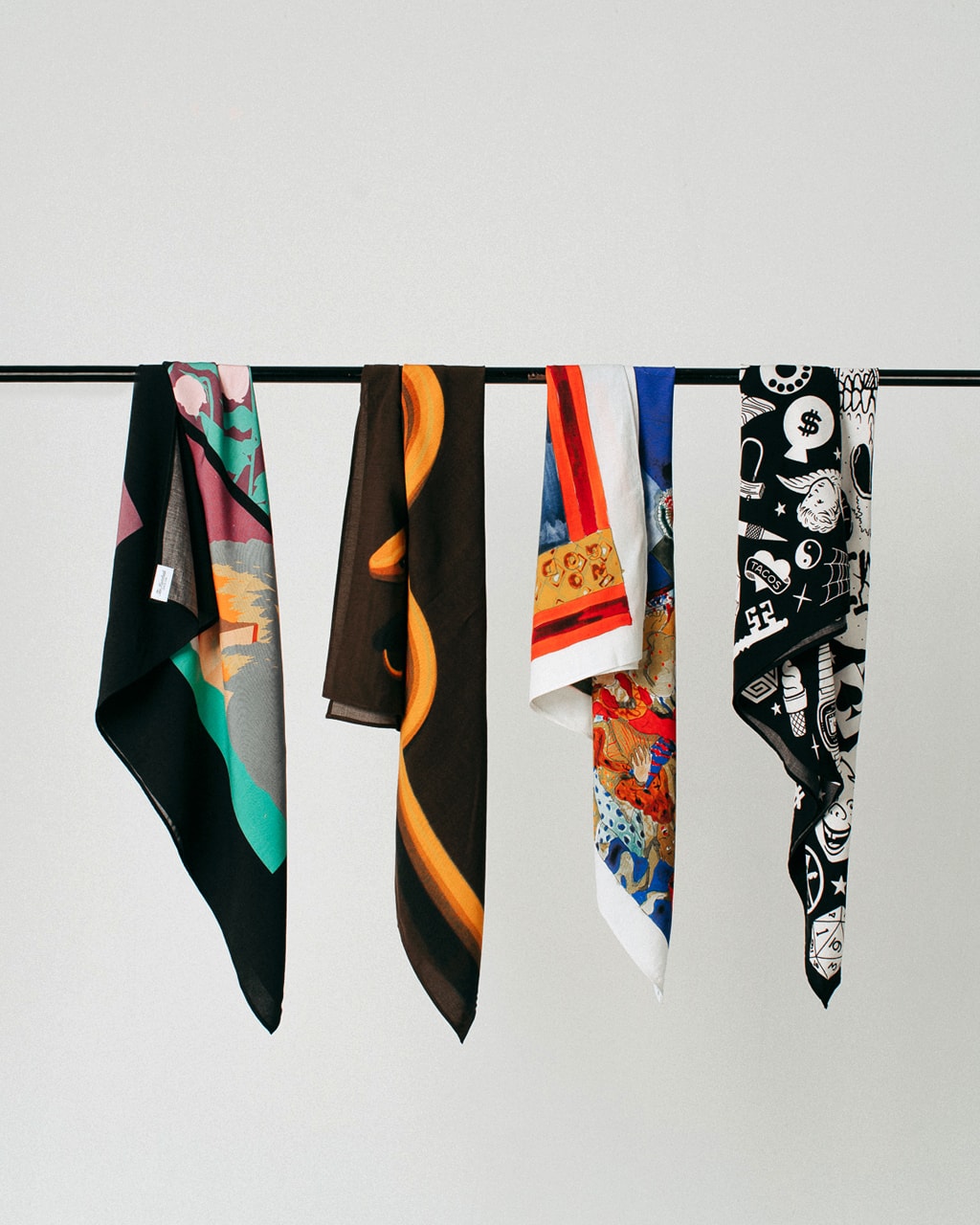 The Hundreds Artist Series Bandanas Collection charity Anna Weyant, Mike Giant, Amir H. Fallah, Greg Ito donation relief foundation design
