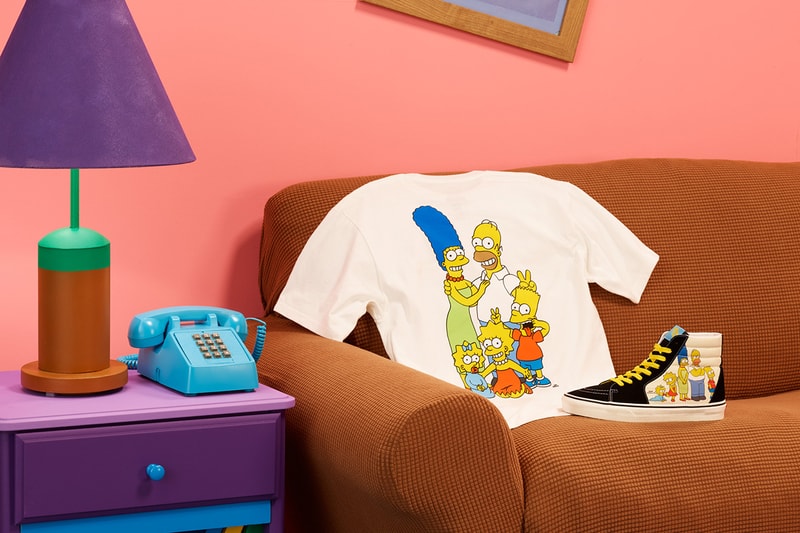 the simpsons homer marge bart lisa maggie release information vans chukka sk8-hi slip on apparel details buy cop purchase