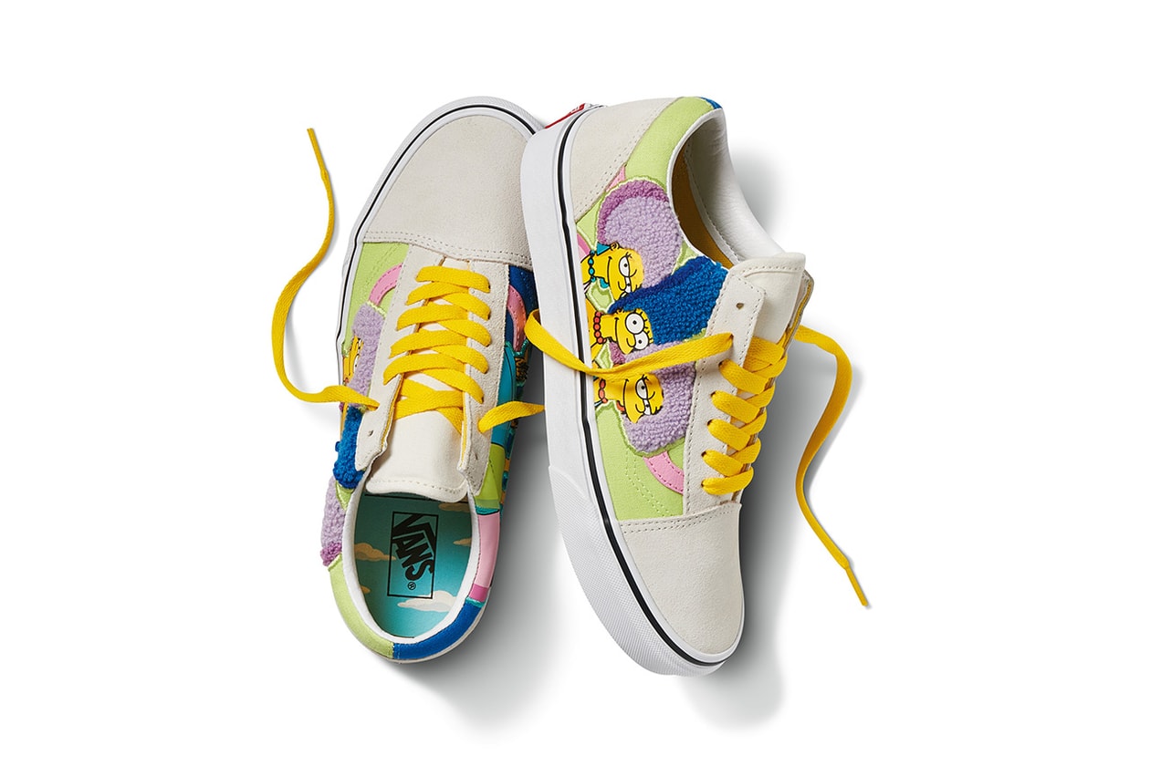 the simpsons homer marge bart lisa maggie release information vans chukka sk8-hi slip on apparel details buy cop purchase