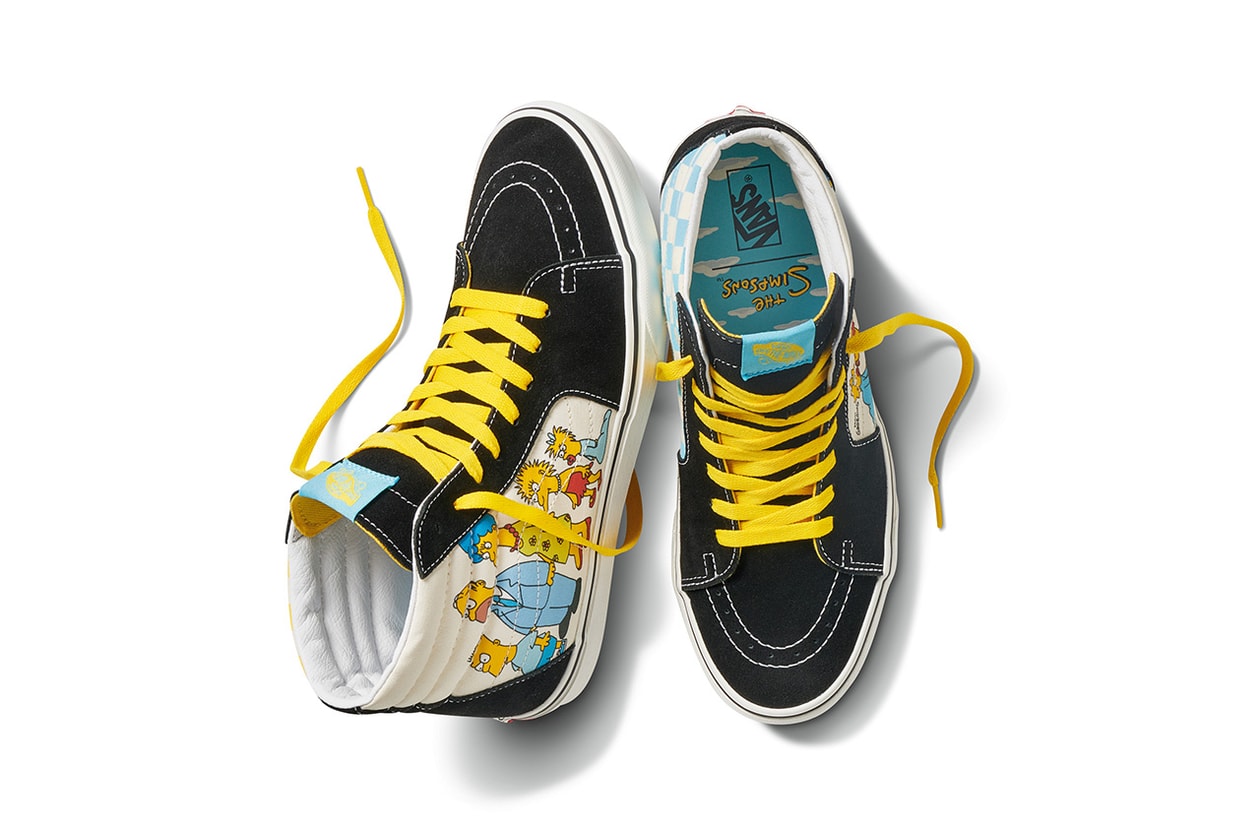 the simpsons homer marge bart lisa maggie release information vans chukka sk8-hi slip on apparel details buy cop purchase