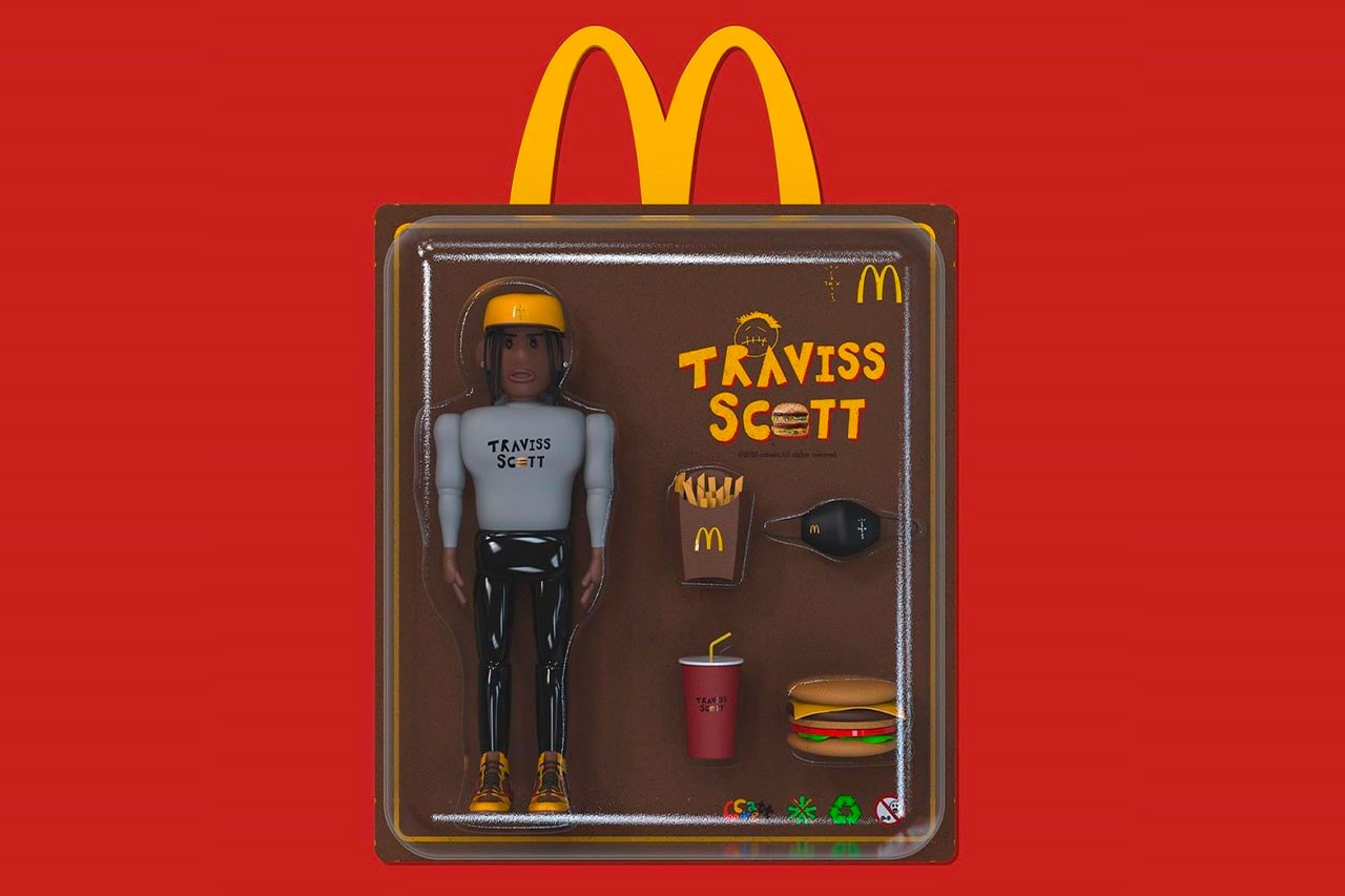 Travis Scott McDonalds Happy Meal Toy ccreatt fictional collectible set figure action rapper hip hop leaked golden arches fast food