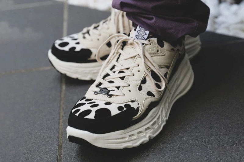 ugg ca805 sneaker Dalmatian white black dog print atmos official release date info photos price store list buying guide