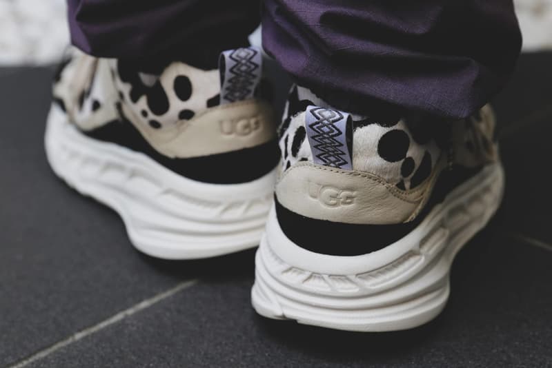 ugg ca805 sneaker Dalmatian white black dog print atmos official release date info photos price store list buying guide