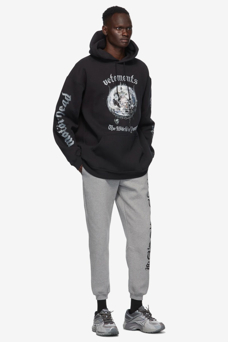 vetements black motorhead edition the world is yours hoodie shirt release ssense long sleeve shirts 