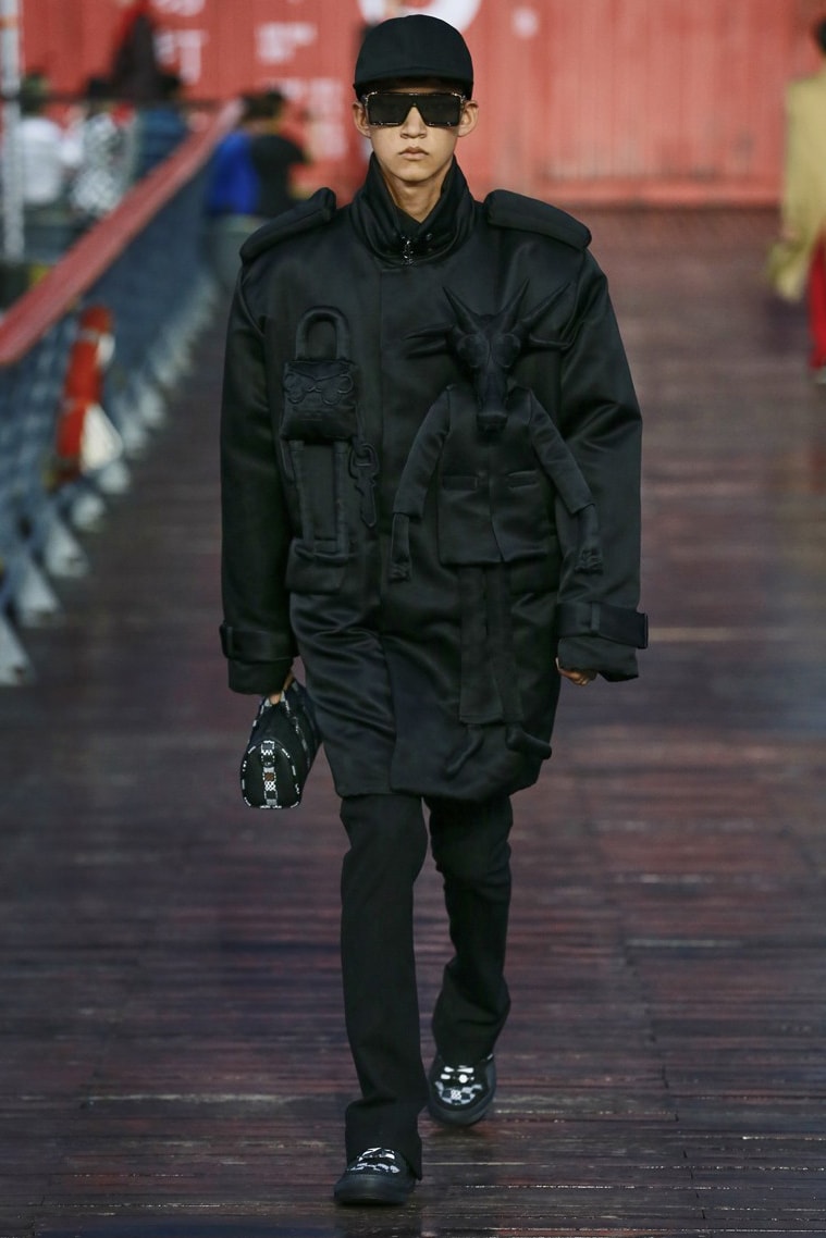 Walter Van Beirendonck Calls Out Louis Vuitton, Virgil Abloh antwerp six designer runway show ss21 spring summer 2021 copycats imitation fake sunglasses jacket attachment stuffed plush animal