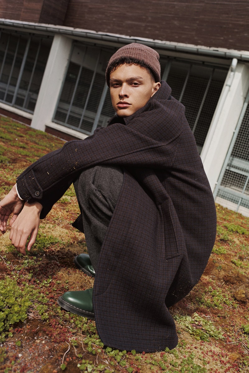 Wood Wood Fall/Winter 2020 Lookbook Collection jackets vests outerwear beanies hats sweaters knitwear sweater shirts button-downs trousers blazers