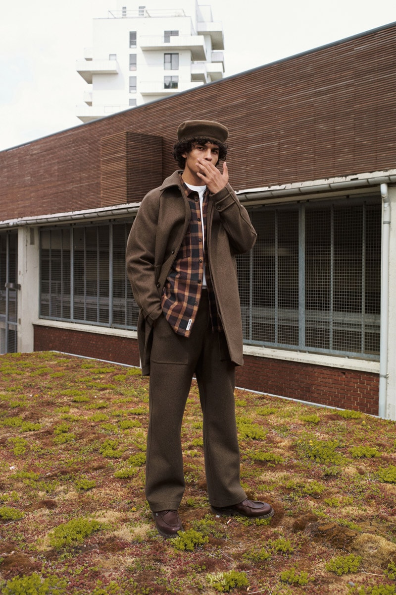 Wood Wood Fall/Winter 2020 Lookbook Collection jackets vests outerwear beanies hats sweaters knitwear sweater shirts button-downs trousers blazers