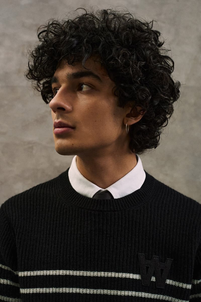 Wood Wood Fall/Winter 2020 Lookbook Collection jackets vests outerwear beanies hats sweaters knitwear sweater shirts button-downs trousers blazers