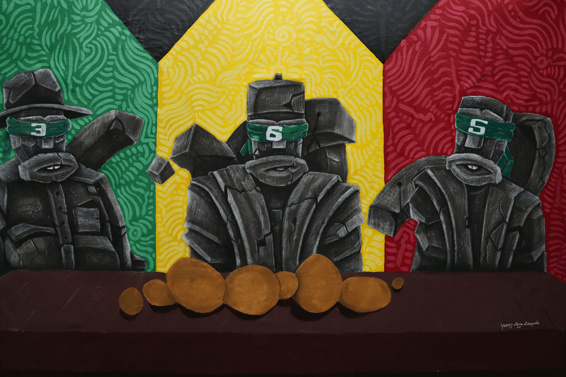 Yusuff Aina's Dramatic Paintings Reflect COVID-19 and Police Brutality in Nigeria