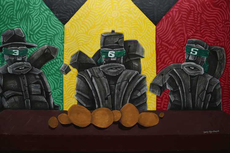 Yusuff Aina's Dramatic Paintings Reflect COVID-19 and Police Brutality in Nigeria