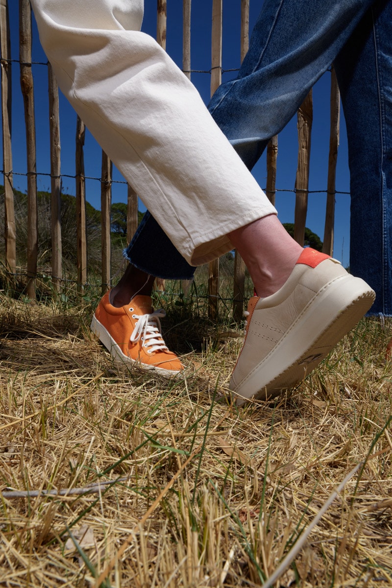 ZESPÀ Spring/Summer 2021 Footwear Collection sandals slip-ons sneakers Mediterranean beach summer beige white blue orange sustainable soles leather